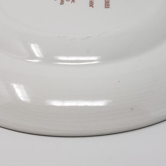 Avon 1973 22K Gold Christmas On The Farm Holiday Plate Vintage By Enoch Wedgwood - Picture 4 of 7